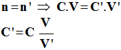 C' = C . V / V'