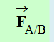 vecteur F A/B