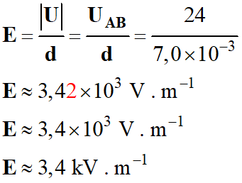 E = 3,4 kV / m