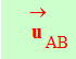 vecteur u AB