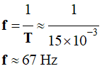 f = 67 Hz
