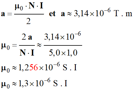 valeur : 1,3 E-6 S . I