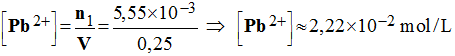 C (Pb2+) = 2,22 E-2 mol / L