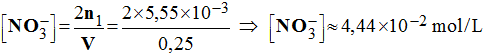 C (No3-) = 4,44 E-2 mol / L