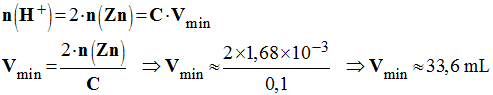 V min = 33,6 mL