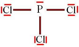repr�sentation de Lewis&nbsp; de PCl3