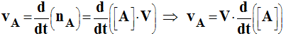 expreession de v A