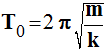 expression de la p�riode d'un pendule �lastique