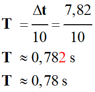 T = 0,78 s