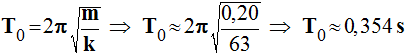 T 0 = 0,354 s