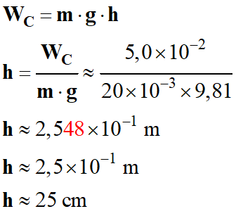 h = 25 cm