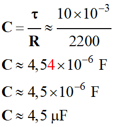 C = 4,5 microfarad