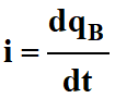 i = dqB / dt