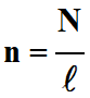n = N / l