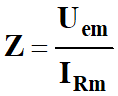Z = Um / Im