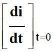 di / dt (t = 0)