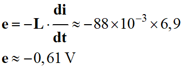 e = - 0,61 V