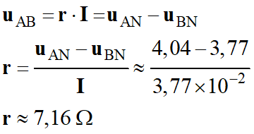 r = 7,16 ohm