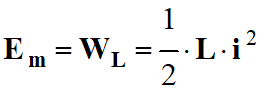 E m = 1/2 L . i