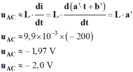 uAC = - 2,0 V