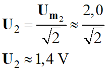 U2 = 1,4 V
