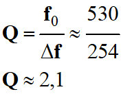 Q = 2,1