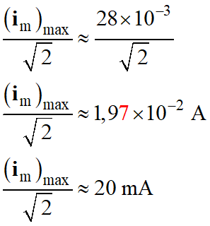 valeur = 20 mA