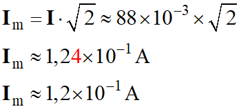 Im = 0,12 A