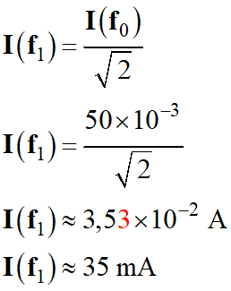 I (f1) = 35 mA