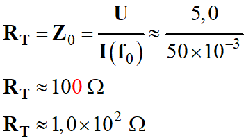 RT = 1,0 E2 ohm