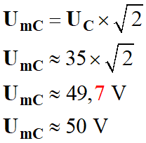 U mC = 50 V