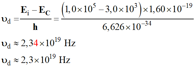 f d = 2,3 E19 Hz