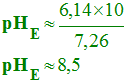 pHE = 8,5