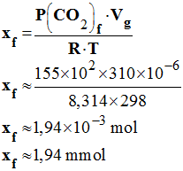 xf = 1,94 mmol