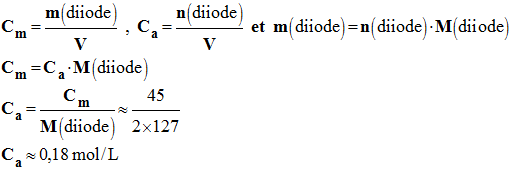 Ca = 0,48 mol / L