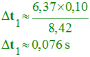 Dt1 = 0,076 s