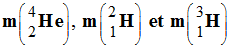 diffrentes masses
