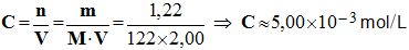 5,00 E-3 mol / L