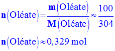 n (olate) = 0,329 mol