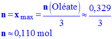 n = 0,110 mol