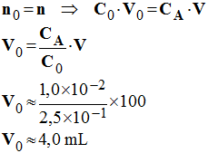 V0 = 4,0 mL