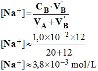 C (Na+) = 3,8 E-3 mol / L