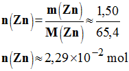 n (Zn) = 2,28 E-2 mol