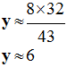 y = 6