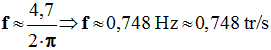 f = 0,748 Hz