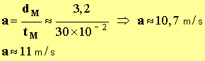 a = 10,7 m / s