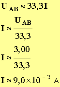 I = 9,0 E-2 A
