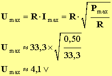 U max = 4,1 V