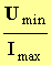 Umin / Imax
