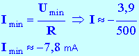 I min = - 7,8 mA